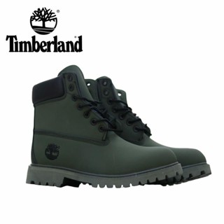 Timberland Nubuck รองเท้าบูทหนัง ข้อสูง สีเขียวทหาร กันความเมื่อยล้า คลาสสิก กลางแจ้ง 36-46