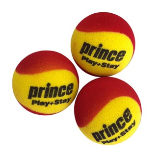 ∏┇Prince Prince เทนนิสฟองน้ำบอลวัยรุ่นเทนนิส Big Red Ball 3 ส่วน Deceleration ป้องกันสิ่งแวดล้อม 3 ชิ้นจัดส่งฟรี