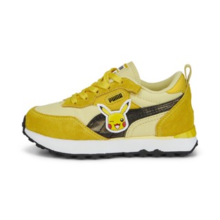 PUMA KIDS - รองเท้าผ้าใบเด็ก PUMA x Pokémon Rider FV Pikachu Sneakers สีขาว - FTW - 38781501