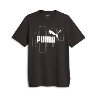 PUMA BASICS - เสื้อยืดผู้ชาย GRAPHICS Mens Tee สีดำ - APP - 67718301