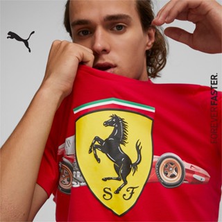 PUMA AUTO - เสื้อยืดผู้ชาย Scuderia Ferrari Shield สีแดง - APP - 53585102