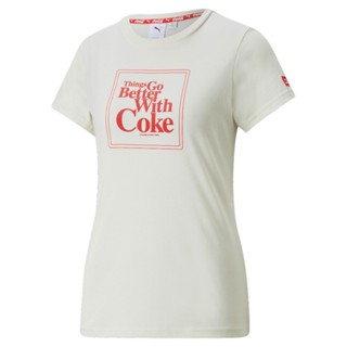 PUMA PRIME/SELECT - เสื้อยืดคอกลมผู้หญิง PUMA x COCA-COLA Graphic Tee สีขาว - APP - 53618697