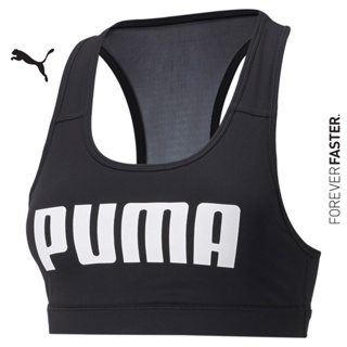 PUMA TRAINING - บราออกกำลังกาย Mid 4Keeps Graphic Training Bra สีดำ - APP - 52030691