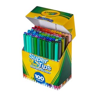 Crayola SuperTips เครโยล่า สีเมจิกล้างออกได้ รุ่น100 สี