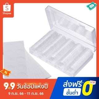 Pota 100Pcs 17/20/25/27/30mm Inner Pads Coin Clear Protector Case Collect Storage Box