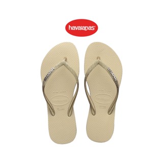 Havaianas รองเท้าแตะผู้หญิง SLIM SPARKLE METALLIC FC รุ่น 41460930154CMXX สี SAND GREY (รองเท้าแตะ รองเท้าผู้หญิง รองเท้าแตะหญิง)