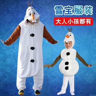 ↂ❧⊙แช่แข็ง 2 ผู้ใหญ่หิมะเด็กเสื้อผ้าเด็ก COS Snowman Penguin Dress Up Jumpsuit ปาร์ตี้เสื้อผ้า