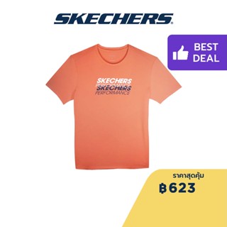 Skechers สเก็ตเชอร์ส เสื้อยืดแขนสั้นผู้ชาย Men Performance Short Sleeve Tee - SP22Q4M432-DKCR