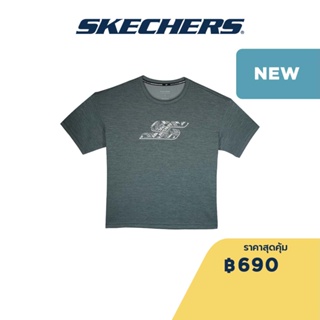 Skechers สเก็ตเชอร์ส เสื้อยืดออกกำลังกายผู้หญิง Women Training Tee Apparel - SP123W041-SGRN