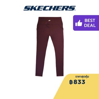 Skechers สเก็ตเชอร์ส กางเกงเลกกิ้งผู้หญิง Women Performance Leggings - SP22Q4W369-WINE