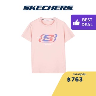 Skechers สเก็ตเชอร์ส เสื้อยืดแขนสั้นเด็กผู้หญิง Girls Performance Short Sleeve Tee - P223G006-02P1