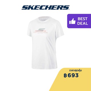 Skechers สเก็ตเชอร์ส เสื้อยืดแขนสั้นผู้หญิง Women Comfort Sports Short Sleeve Tee Apparel - P223W014-0019