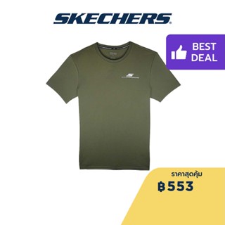 Skechers สเก็ตเชอร์ส เสื้อยืดแขนสั้นผู้ชาย Men Performance Running Short Sleeve Tee - SP22Q4M429-008B