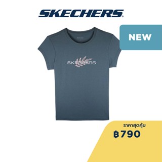 Skechers สเก็ตเชอร์ส เสื้อออกกำลังกายผู้หญิง Women Knit Training Tee - SP123W083-01WT