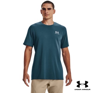 Under Armour UA Mens Logo Embroidered Heavyweight Short Sleeve อันเดอร์ อาร์เมอร์ เสื้อออกกำลังกาย สำหรับผู้ชาย