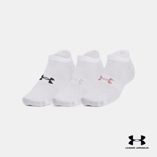 Under Armour Unisex UA Essential No Show 3-Pack Socks ถุงเท้า UA Essential No Show ยูนิเซ็กส์ แพ็ก 3 คู่