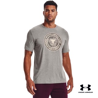 Under Armour UA  Mens Project Rock Globe Short Sleeve อันเดอร์ อาร์เมอร์ เสื้อออกกำลังกายสำหรับผู้ชาย