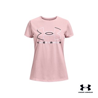 Under Armour UA Girls Tech™ Big Logo Twist Short Sleeve อันเดอร์ อาเมอร์ เสื้อยืดแขนสั้นสำหรับฝึกซ้อม สำหรับเด็กผู้หญิง