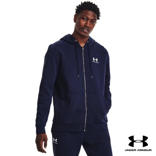 Under Armour UA Mens Essential Fleece Full-Zip Hoodie อันเดอร์ อาร์เมอร์ เสื้อออกกำลังกาย สำหรับผู้ชาย