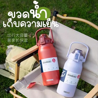 ขวดน้ำ 1700ML ขวดน้ำสแตนเลส เก็บความเย็นได้นาน ขวดน้ำ1.7 ลิตร กระติกน้ำ แทงค์น้ำ ขวดเก็บเย็นกระบอกน้ำเก็บอุณหภูมิ