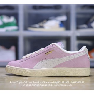 Puma Clyde OG รองเท้าผ้าใบลําลอง ข้อสั้น สีทอง สไตล์ปารีส เรโทร เหมาะกับการเล่นกีฬา