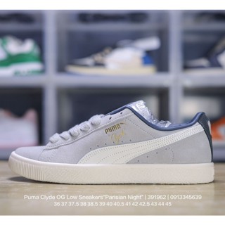 Puma Clyde OG รองเท้าผ้าใบลําลอง ข้อสั้น สีทอง สไตล์ปารีส เรโทร เหมาะกับการเล่นกีฬา