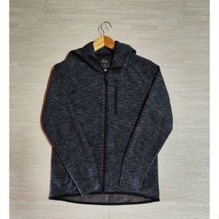 Uniqlo Dry Stretch Sweat Full-Zip Hoodie เสื้อสเวตเตอร์ มีฮู้ด สีเทาเข้ม Size M ชาย มือ2