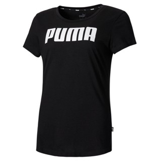 PUMA BASICS - เสื้อยืดผู้หญิง Essentials สีดำ - APP - 84719501