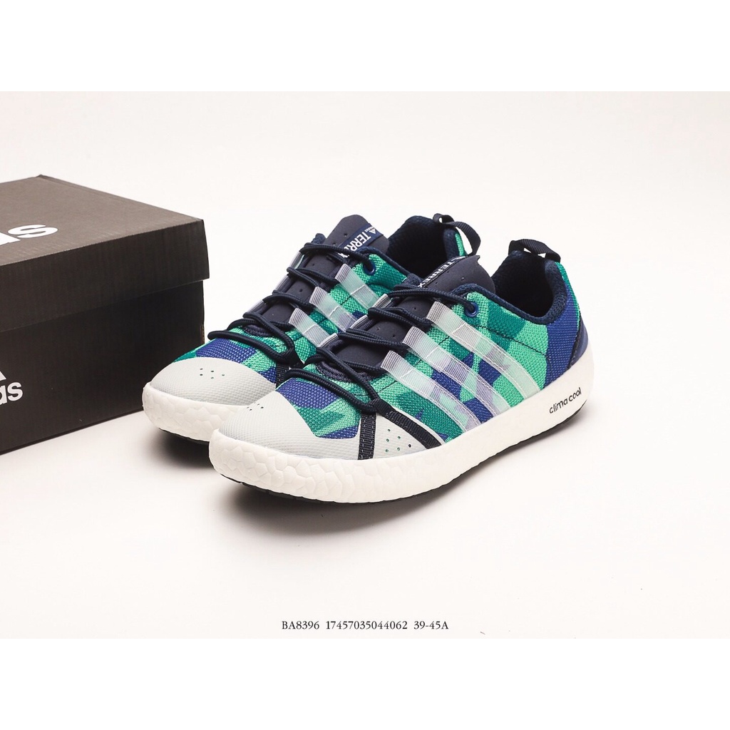❦◄【รูปแบบต่าง ๆ】adidas วิ่ง รองเท้า Terrex Boat Climacool สีเขียว 3 กิจกรรม ใช้งบน้อยซื้อรองเท้าที่มีคุณภาพสูง