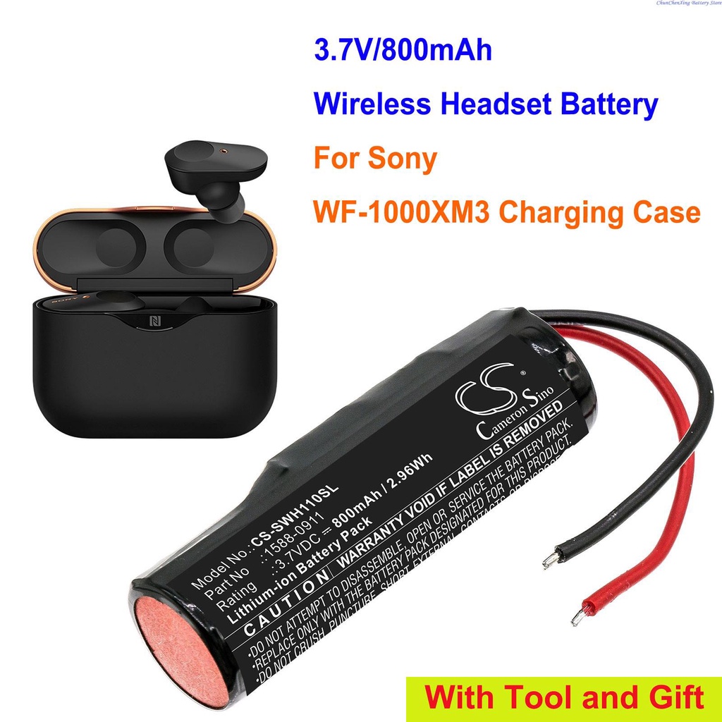 OrangeYu 3.7V/800mAh Wireless Headset Battery 1588-0911 for Sony WF-1000XM3 Charging Case