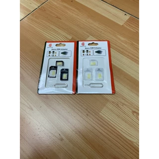 คุณภาพดี👍🏻อะแดปเตอร์แปลง Nano Sim Adapter ตัวแปลงซิม + เข็มจิ้มถาดซิม