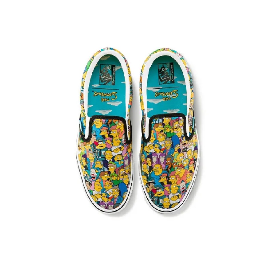 ❦♈☎AUTHENTIC SHOES VANS SLIP ON PRO THE SIMPSONS SNEAKERS VN0A3WMD1TJ WARRANTY 5 YEARS