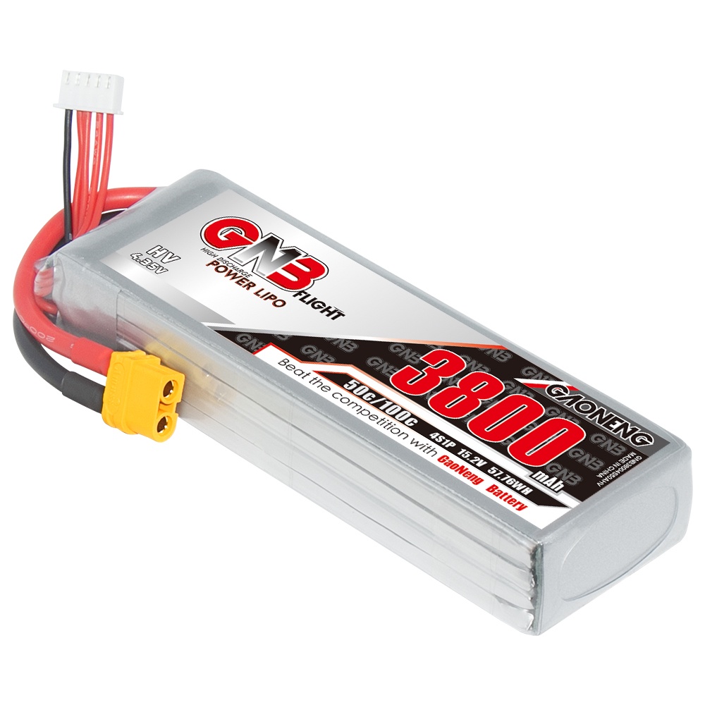 ✵GNB GAONENG LiHV 3800mah 4S 15.2V 50C 100C XT60 RC LiPo Battery for RC Car Drone RC Boat Soft Pack