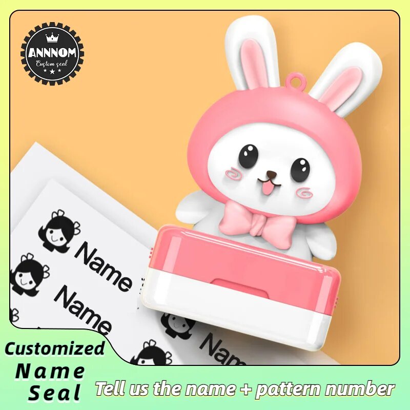 Name Stamp for Clothing Kids DIY Clothing Stamp Robot Shape Name Stamp Kids  Clothes Name Stamp 