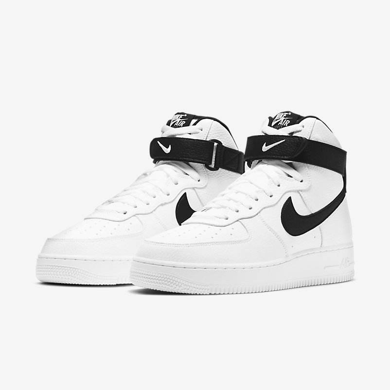 ✥﹍❃Nike Air Force 1 Nike Air Force 1 รองเท้ากันลื่นสีขาวและสีดำสำหรับผู้ชาย CT2303-100