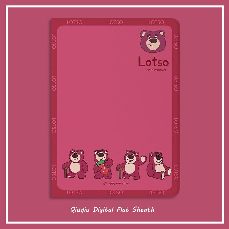 Cute Strawberry Bear เคสไอเเพด 10.2 gen 7 8 9 case pen slot iPad air 4 5 mini 4/5/6 เคส iPad 2022 pro11 gen10 cover