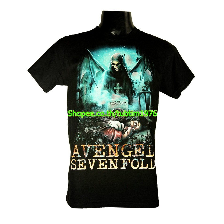 เสื้อวง Avenged Sevenfold ลาย A7X Memorial Forever Graphic Band สีดำ A7x1094