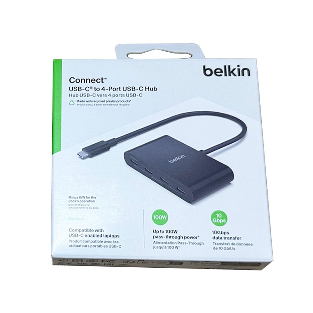 Belkin CONNECT USB-C to 4-Port USB-C Hub (AVC018)  for Laptops, Tablets, PC