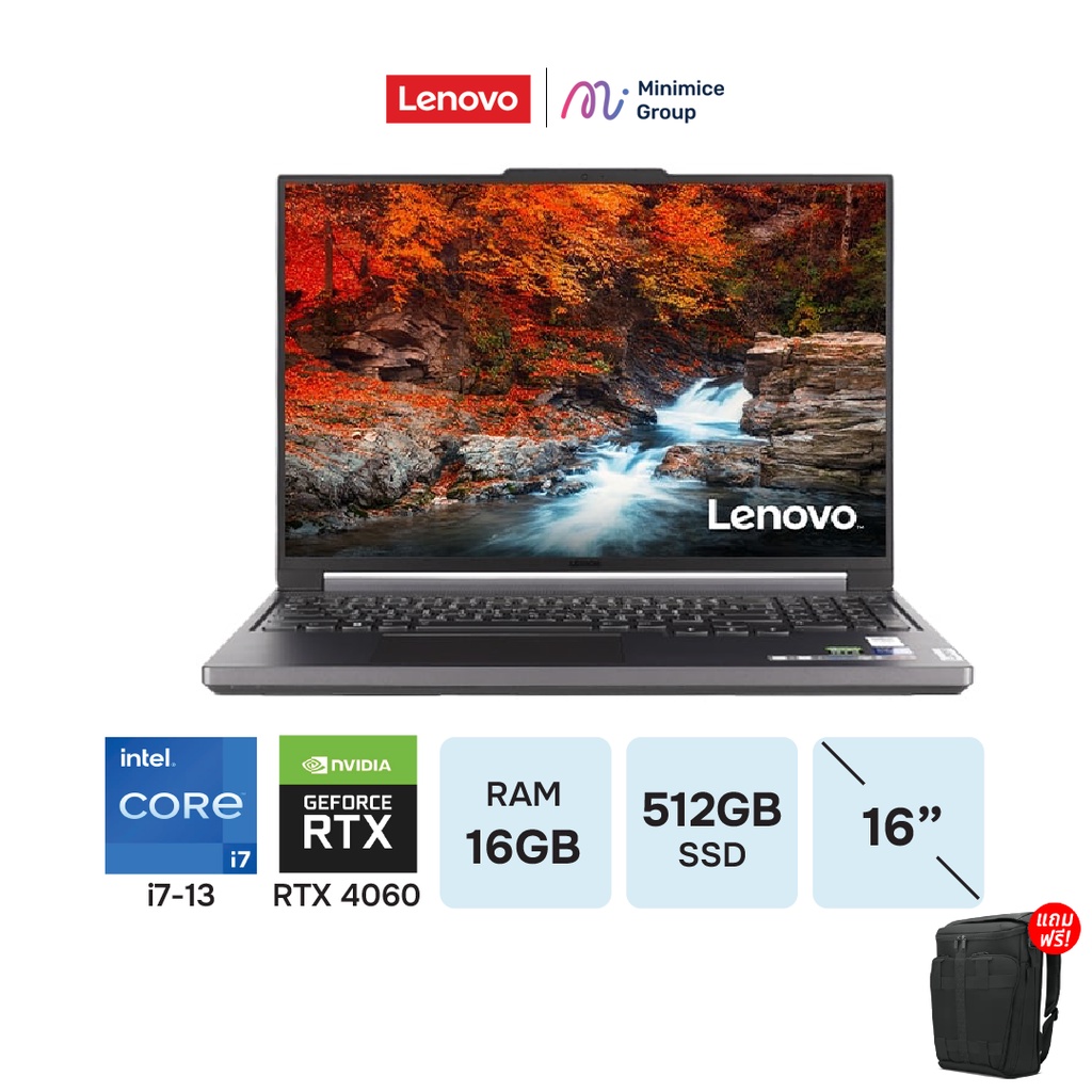 [ผ่อน0%10เดือน]Lenovo Legion Slim 5 /i7-13700H/16GB/16IRH8-82YA0007TA/Notebook โน๊ตบุ๊ค ByMinimice