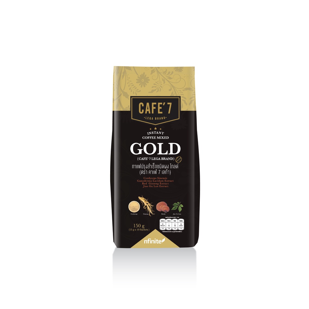 กาแฟสมุนไพรบำรุงกำลัง INSTANT COFFEE MIXED GOLD (CAFE' 7 LEGA BRAND)