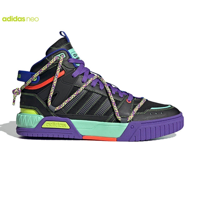 ✉✱Jinlang adidas Adidas NEO ฤดูใบไม้ผลิรองเท้าบุรุษและสตรี D-PAD MID รองเท้ากีฬารองเท้าลำลอง HQ7053