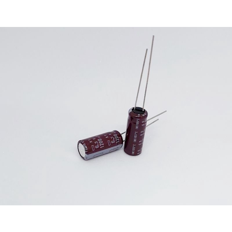 (แพ็ค 10 ตัว) คาปาซิเตอร์ 1200uF 6.3V , Electrolytic Capacitor 1200uF 6.3V , ตัวเก็บประจุ อิเล็กโตไล