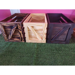 ลังใส่แผ่นเสียง 7 นิ้ว ลายไม้ธรรมชาติ