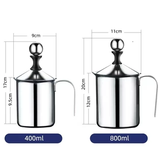 MANGO COFFEE ถ้วยปั๊มฟองนม สแตนเลส 400ml/800ml ที่ตีฟองนม ที่ปั๊มฟองนม Milk Frother