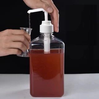 CATFE ขวดปั้มน้ำเชื่อม พลาสติก 10cc ขนาด 1600 ml Syrup Pump Bottle QCYK