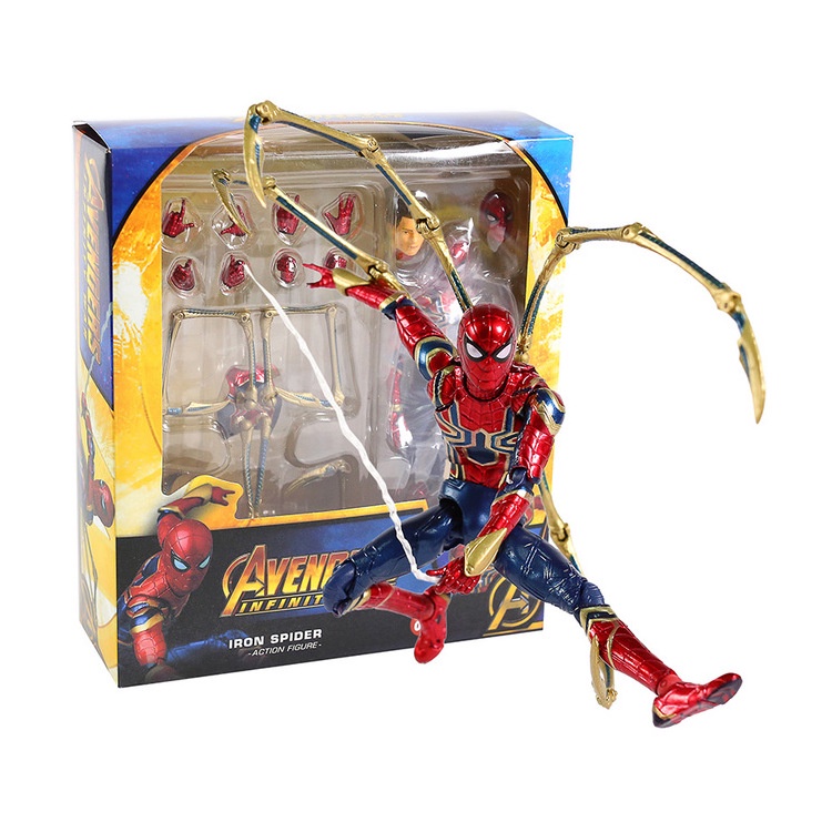 Avengers4 Infinite War MAF081 Steel Spider-Man Movable Joint Doll Garage Kit Model