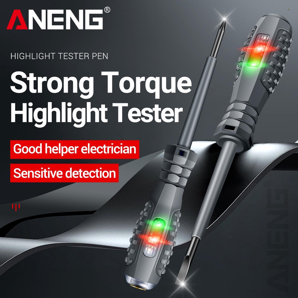 ANENG B05 2Pcs Word/Cross Screwdriver Electric Tester Pen Multi-functional Household Screwdriver with Indicator Electri