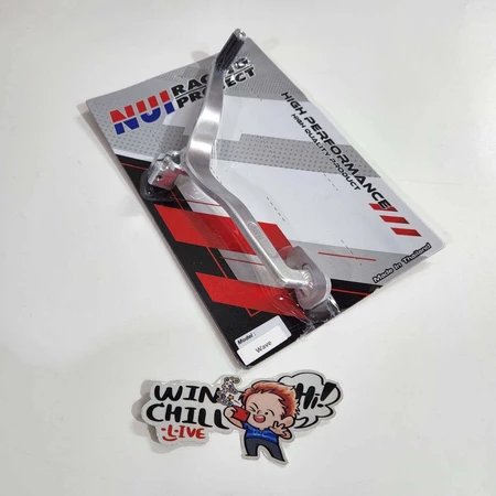ขาเกียร์ CNC NUI RACING WAVE110i 2009-2018 / WAVE125ปลาวาฬ /WAVE125R / WAVE125ไฟเลี้ยวบังลม สีเงิน ***งานCNC***
