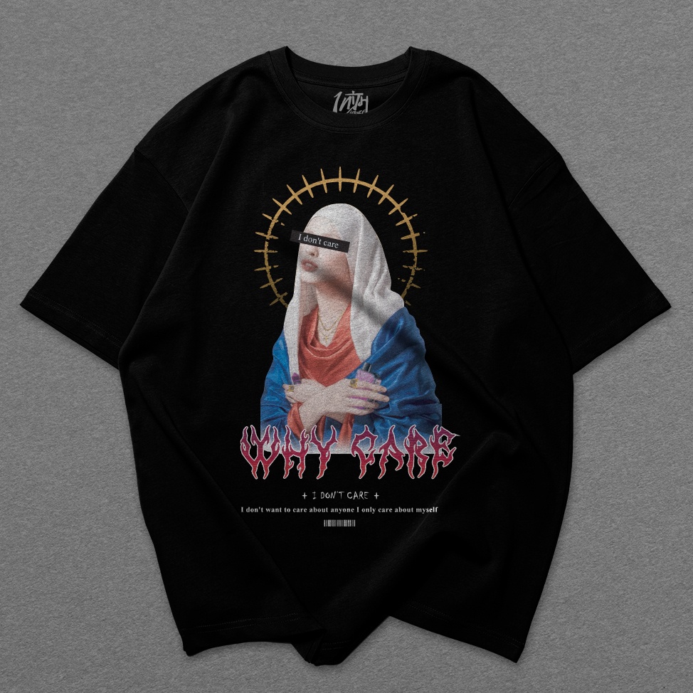 (พร้อมส่ง)เสื้อยืด OVERSIZE UX ลาย I DON’T CARE - COTTON NO.20 [UNITH STORE] UX4