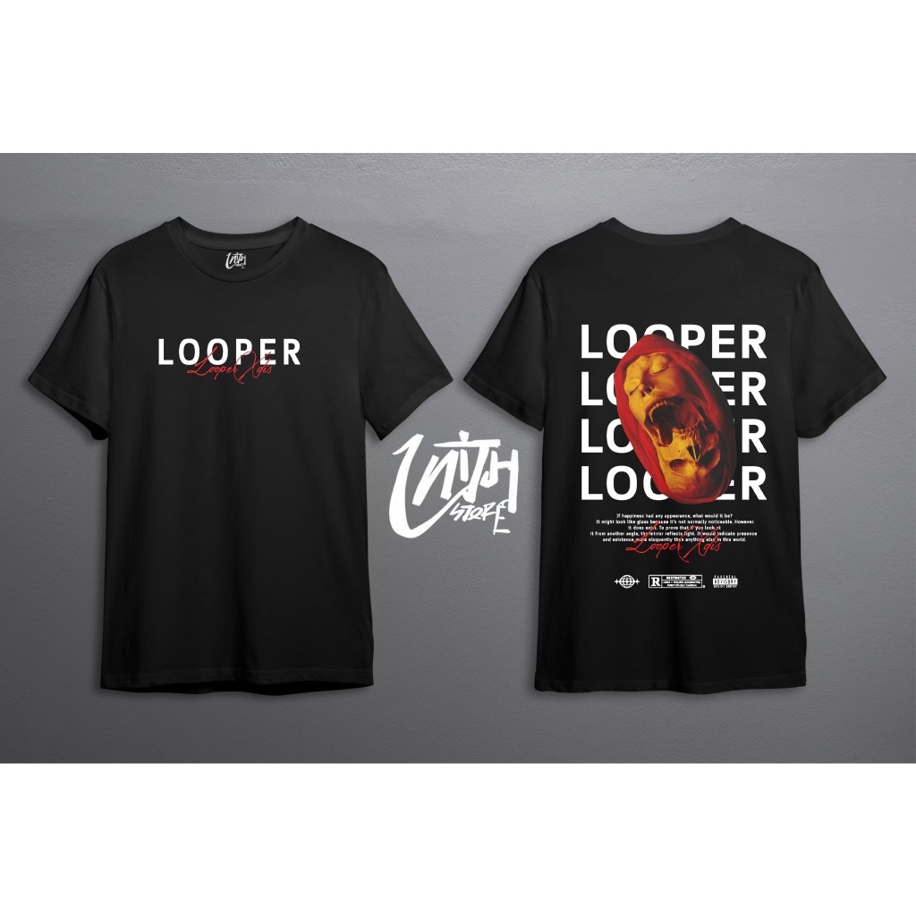 (พร้อมส่ง)เสื้อยืด OVERSIZE ลาย Looper - COTTON NO.20 [UNITH STORE] U54